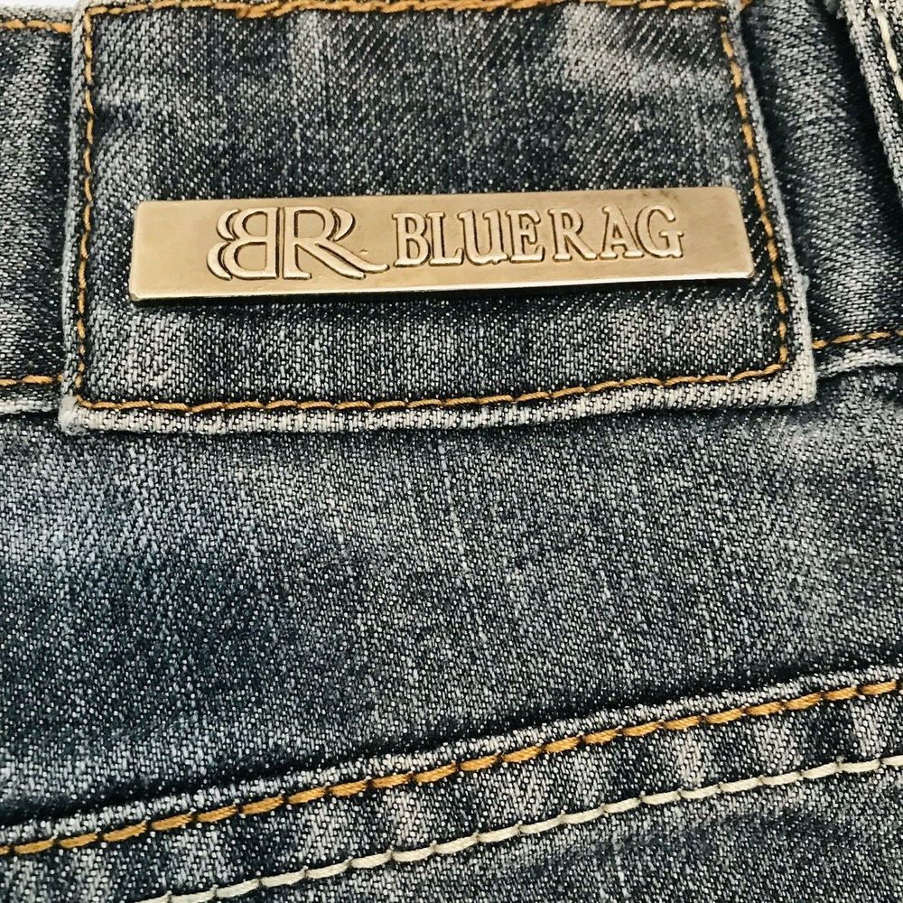 Blue Rag Men's Jeans 36x31x10 Heavy Stitching Back Pockets Med Wash Denim ZipFly - Picture 12 of 12